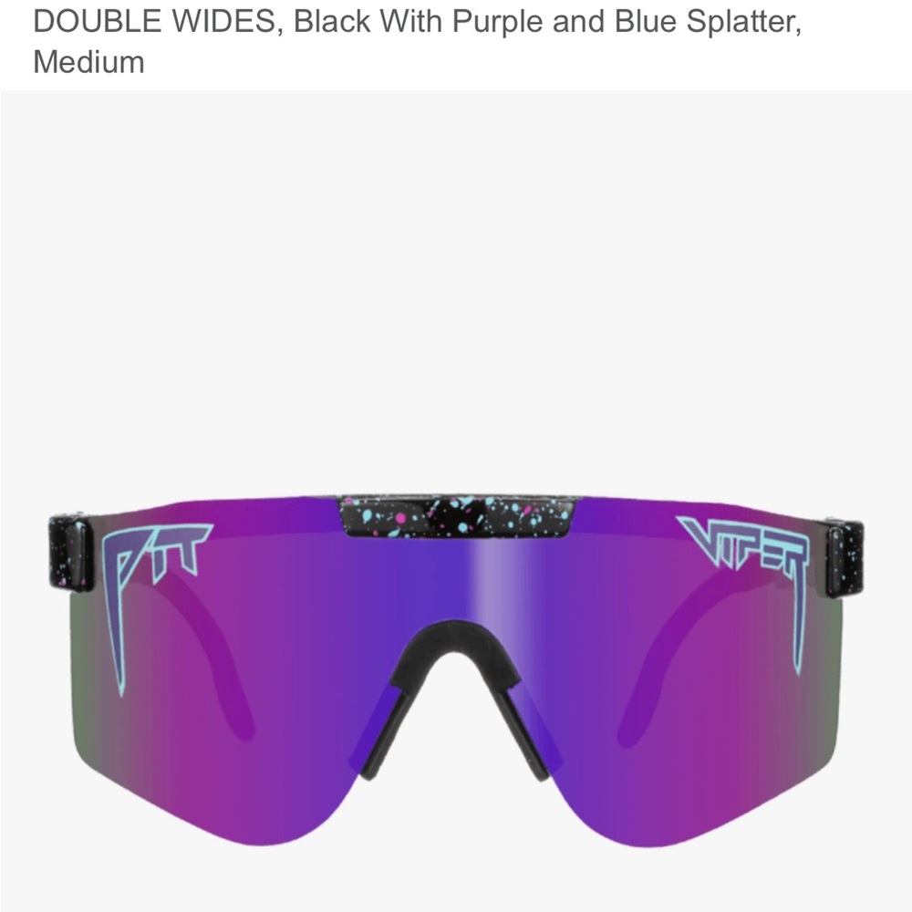 Pit Viper The Night Fall Polarized Sunglasses – Black w/ Purple & Blue Splatter